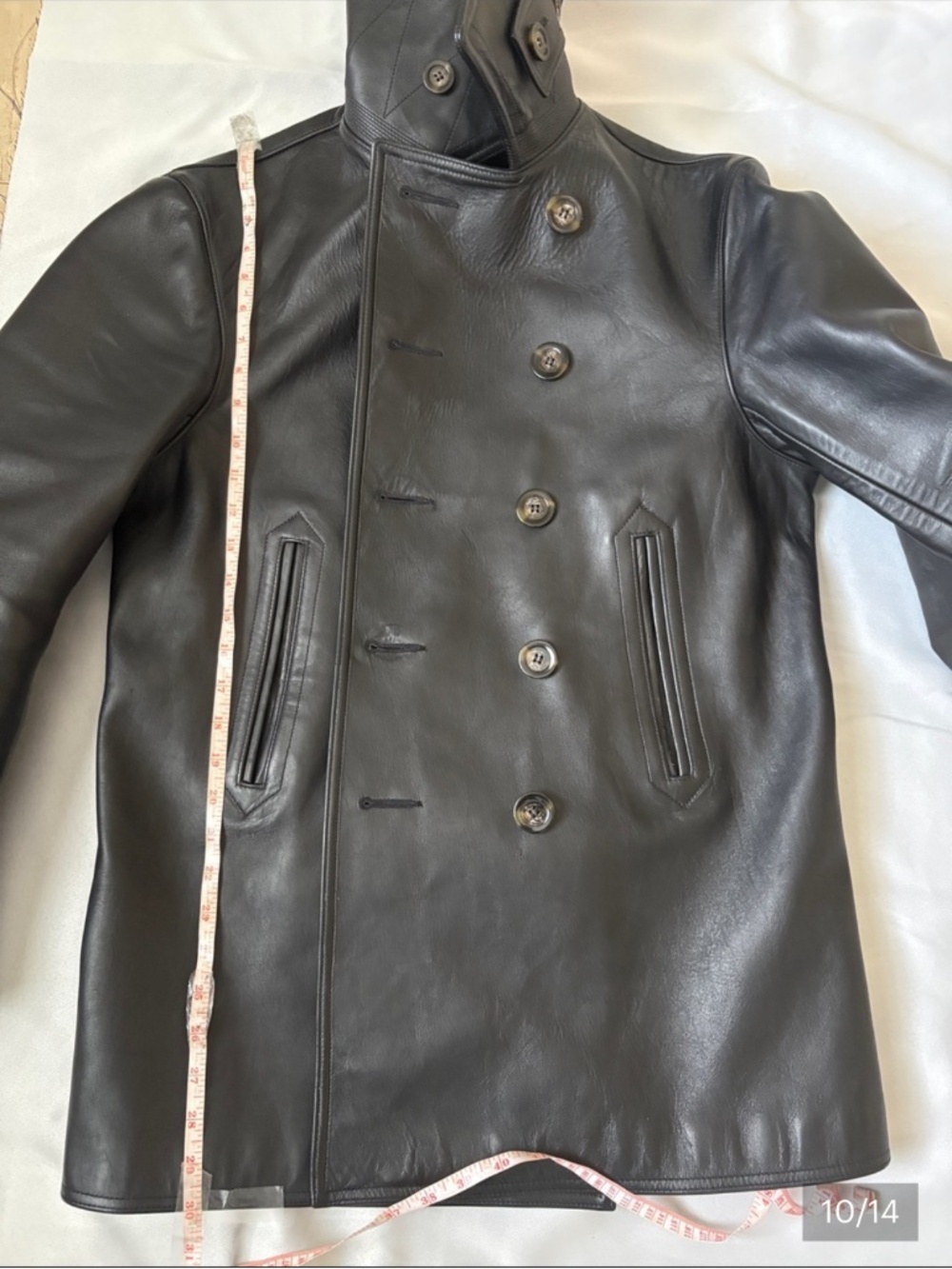 LOST WORLDS HORSEHIDE BLACK LEATHER WITH WIDE LAPELS SIZE : 40 - Picture 13 of 15